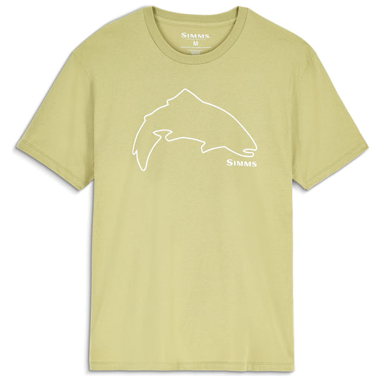 Simms Men's Trout Outline T-Shirt Tent Green Image 01