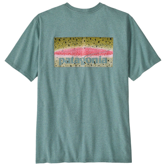 Patagonia Men's Take a Stand Responsibili-Tee Rainbow Run: Blue Sage