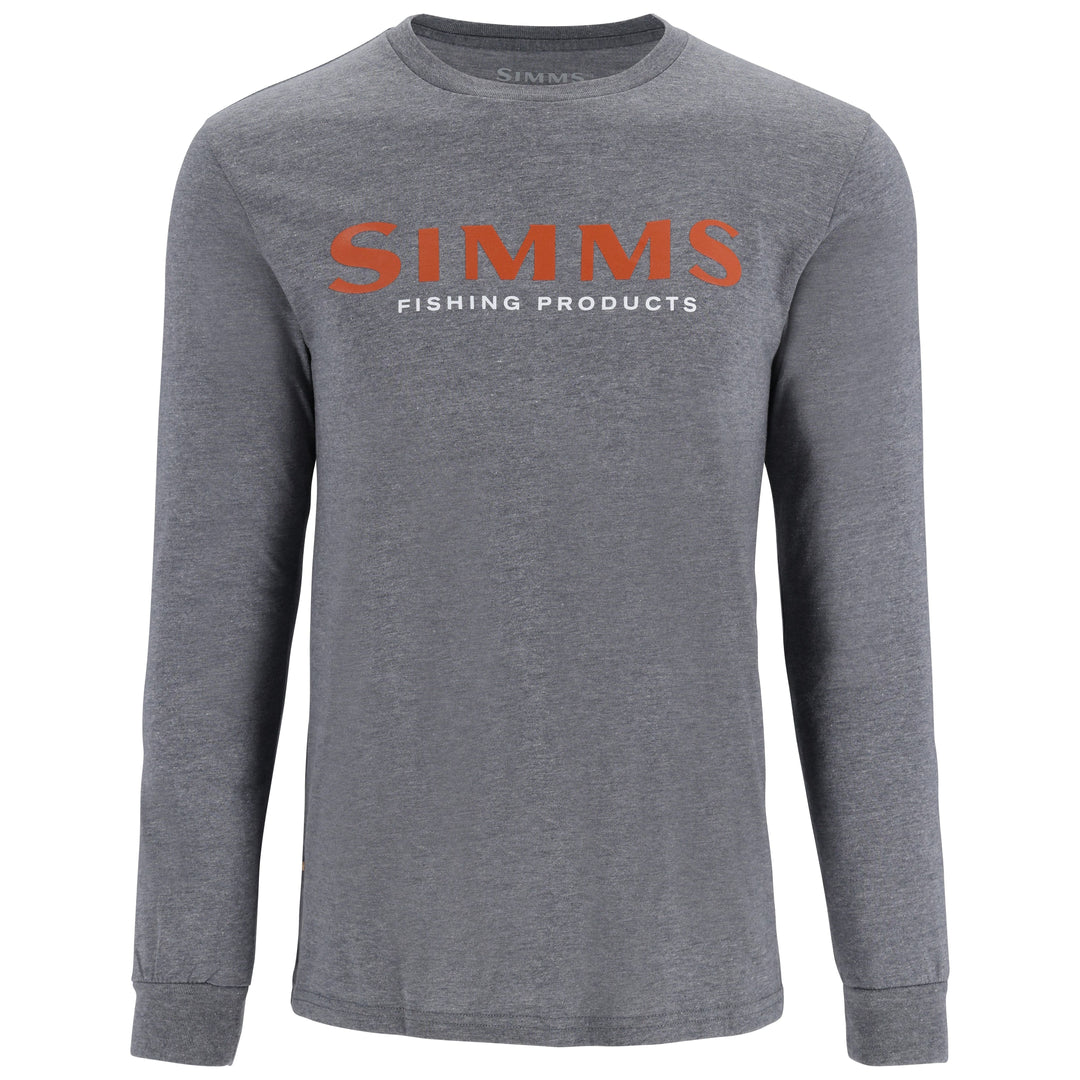 Simms Men's Logo LS T-Shirt Athletic Heather Image 01