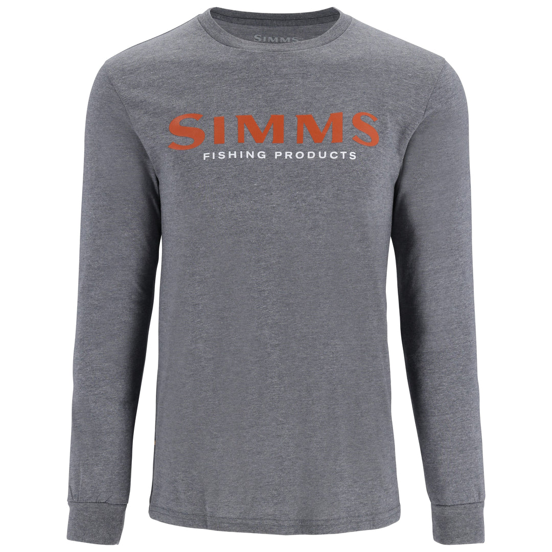 Simms Men's Logo LS T-Shirt Athletic Heather Image 01