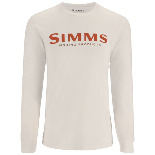 Simms Men's Logo LS T-Shirt Natural Image 01