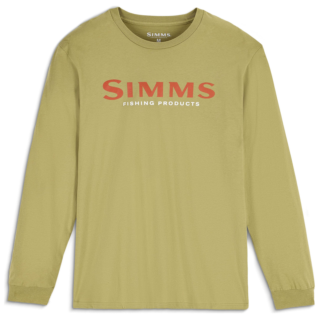 Simms Men's Logo LS T-Shirt Tent Green Image 01
