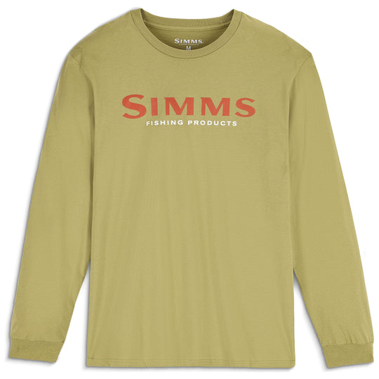 Simms Men's Logo LS T-Shirt Tent Green Image 01