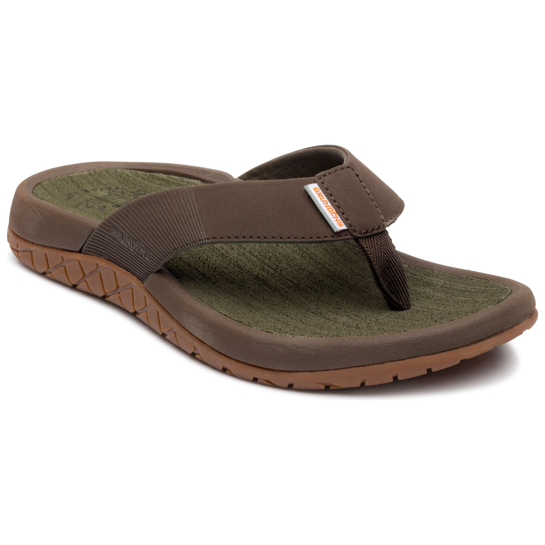 Grundens Men's Fishfinder Sandal Dark Brown Image 01