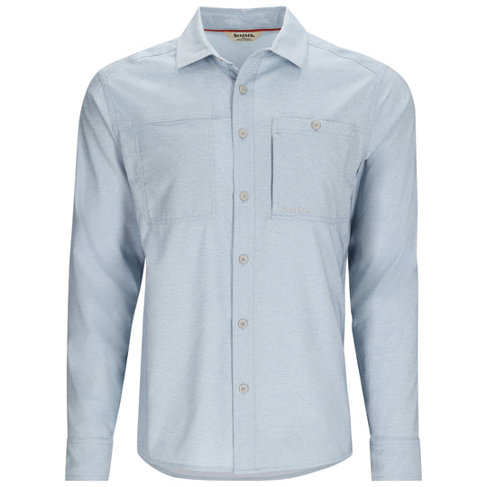 Simms Men's Challenger LS Shirt Steel Blue Image 01