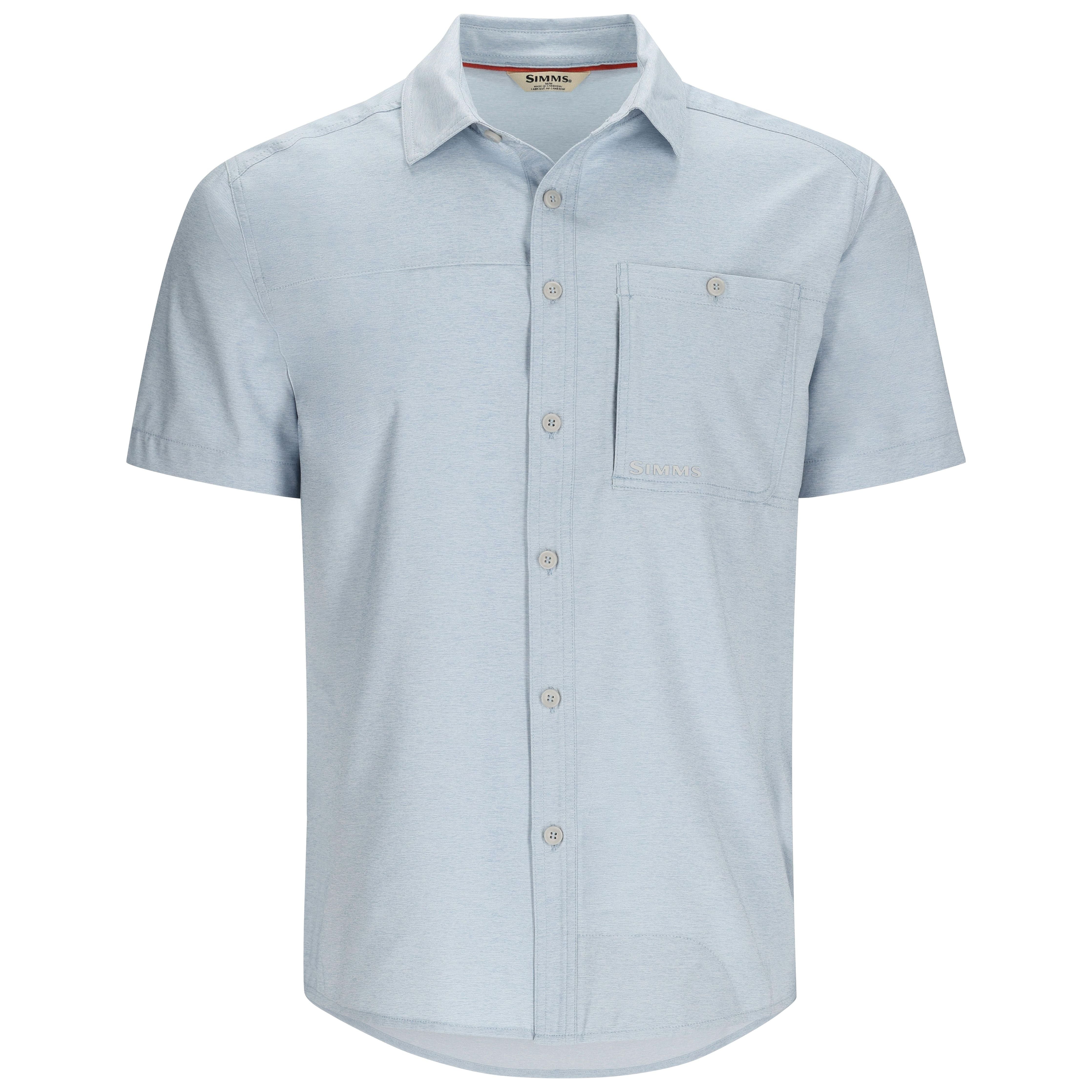 Simms Men's Challenger SS Shirt Steel Blue Image 01