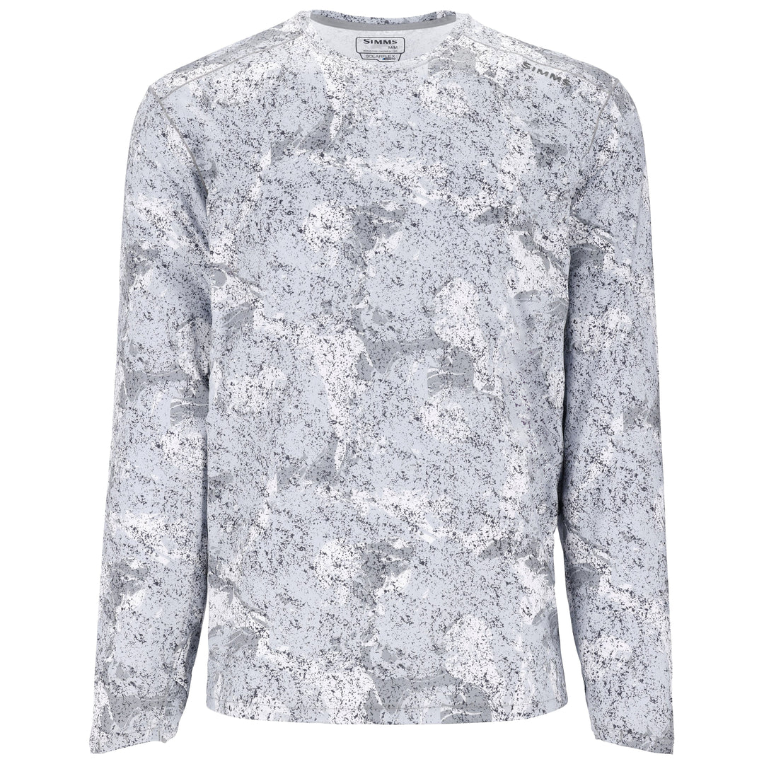 Simms Men's SolarFlex Crew Back Eddy White Image 01