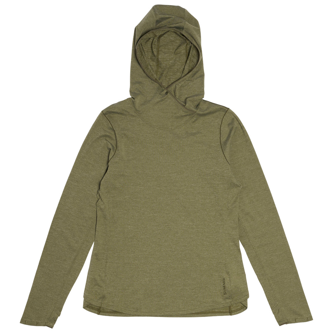 Simms Women's BugStopper SolarFlex Hoody Loden Heather Image 01