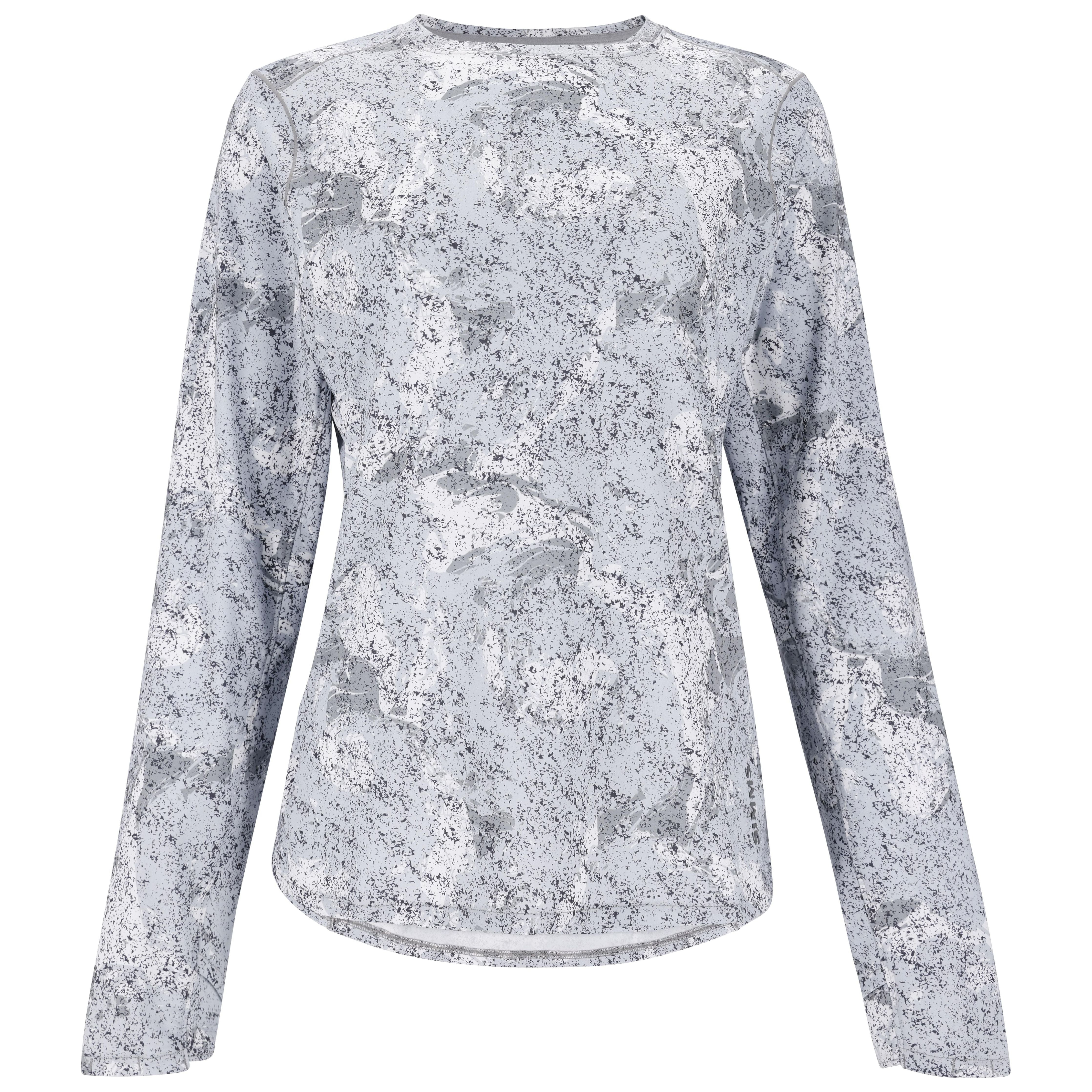 Simms Women's SolarFlex Crew Back Eddy White Image 01