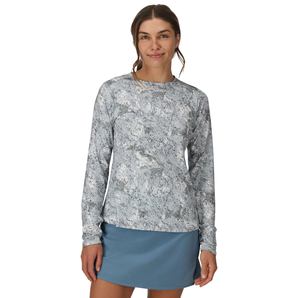 Simms Women's SolarFlex Crew Back Eddy White Image 02