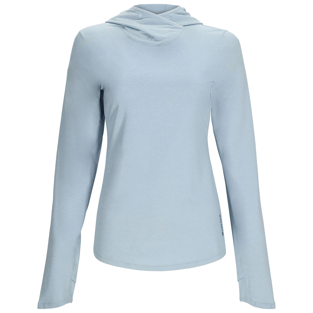 Simms Women's SolarFlex Hoody Steel Blue Heather Image 01