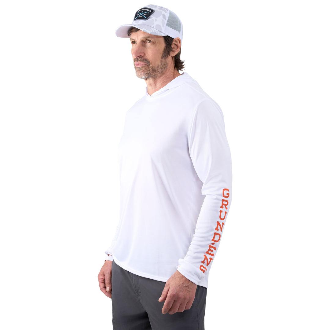 Grundens Men's Tough Sun Hoodie White Image 03