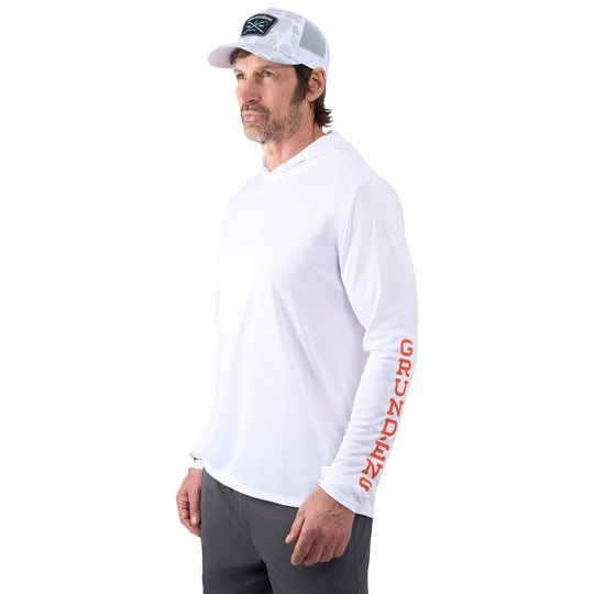 Grundens Men's Tough Sun Hoodie White Image 03