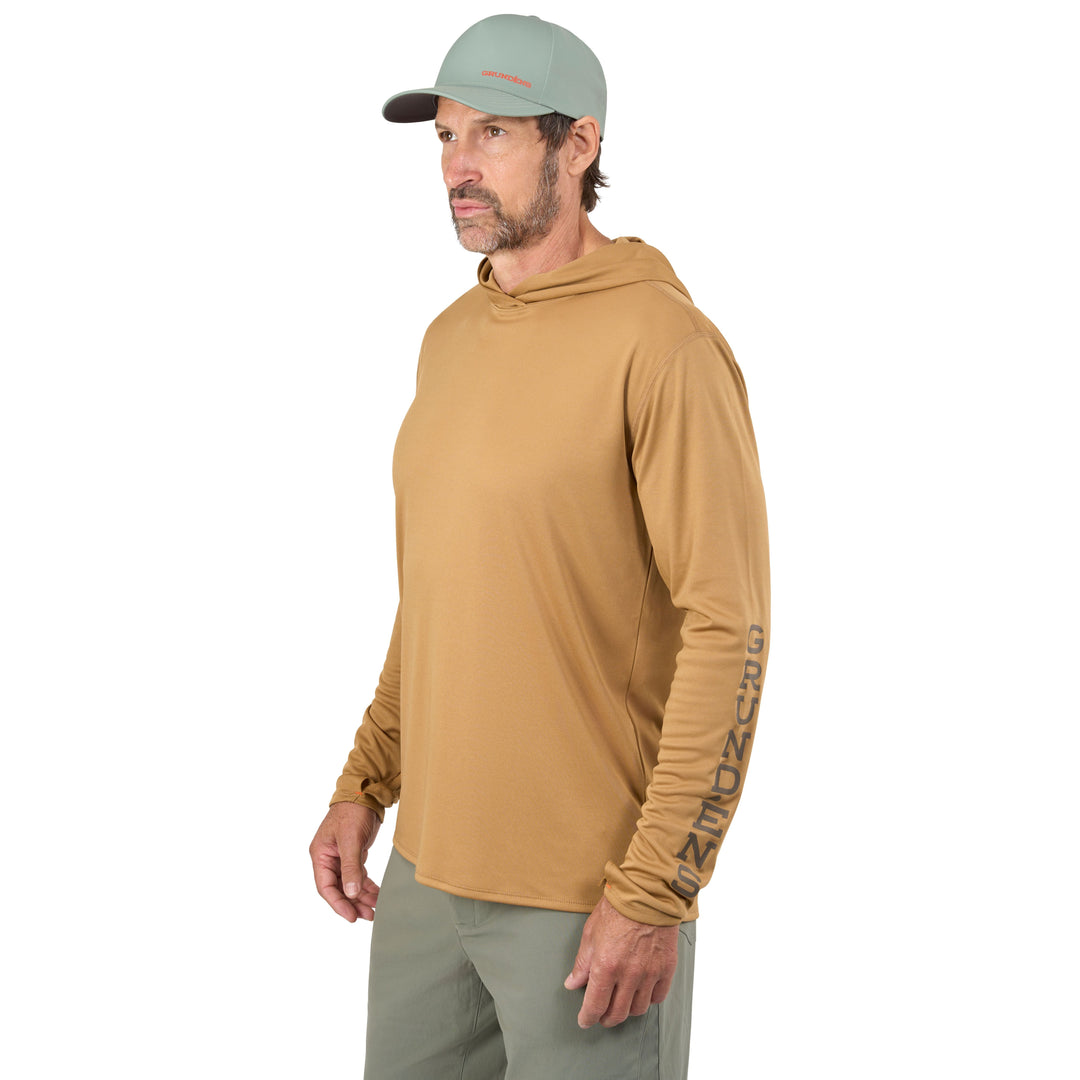 Grundens Men's Tough Sun Hoodie Whiskey Image 04