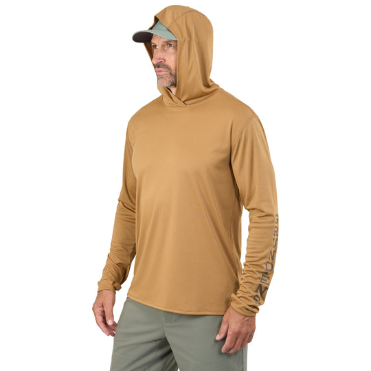 Grundens Men's Tough Sun Hoodie Whiskey Image 07