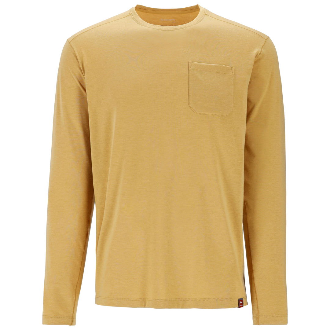 Simms Men's Glades Crew Baltic Amber Heather Image 01