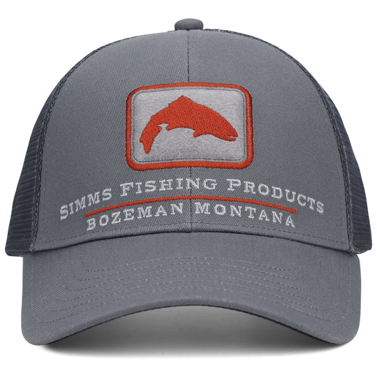 Simms Small Fit Single Haul Trucker Gunmetal Trout Image 01