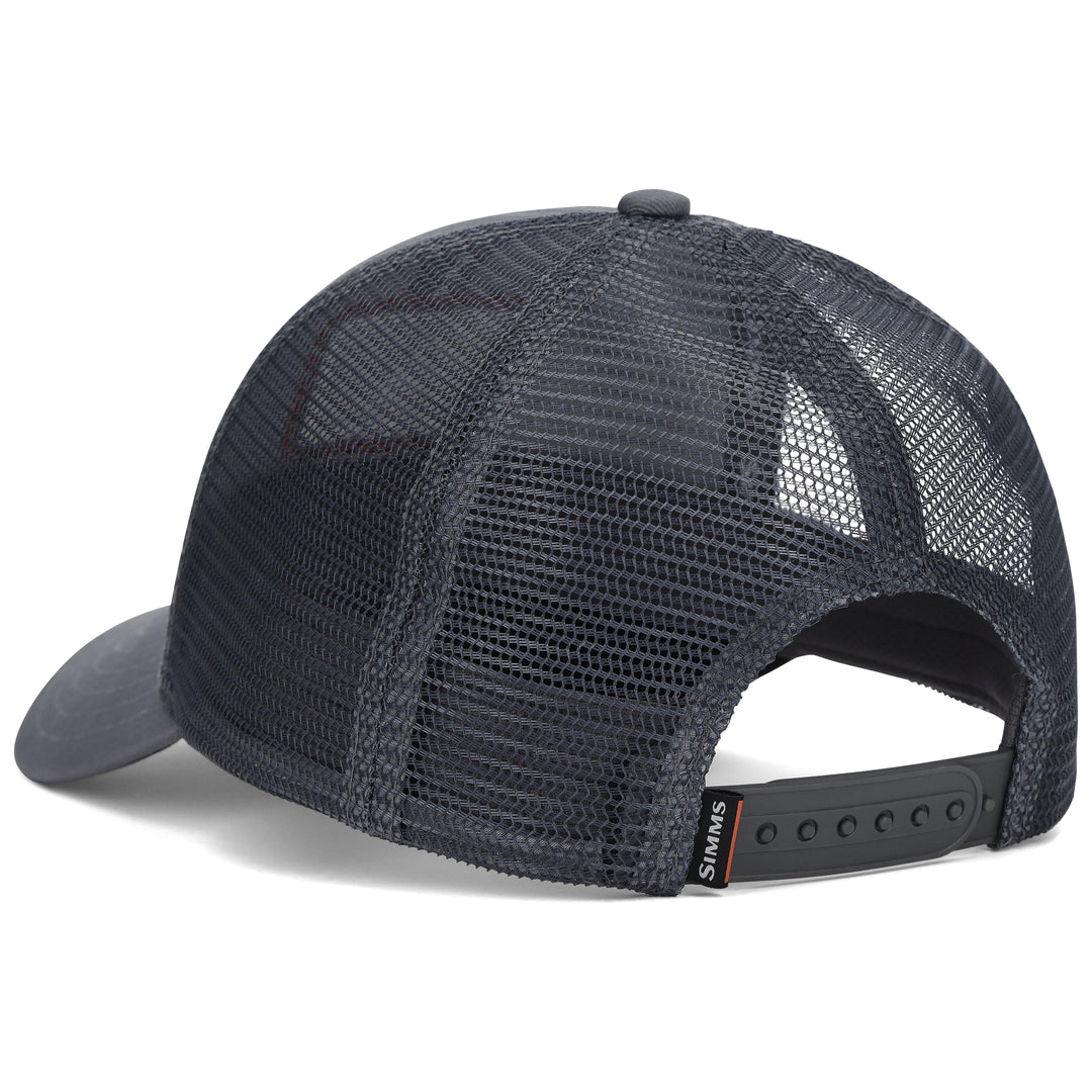 Simms Small Fit Single Haul Trucker Gunmetal Trout Image 02