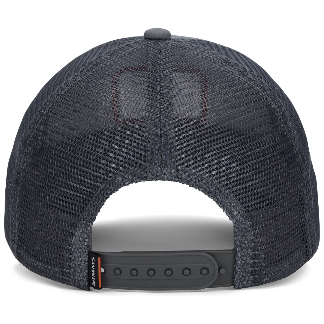 Simms Small Fit Single Haul Trucker Gunmetal Trout Image 03