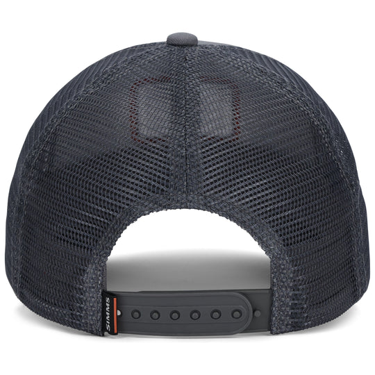 Simms Small Fit Single Haul Trucker Gunmetal Trout Image 03