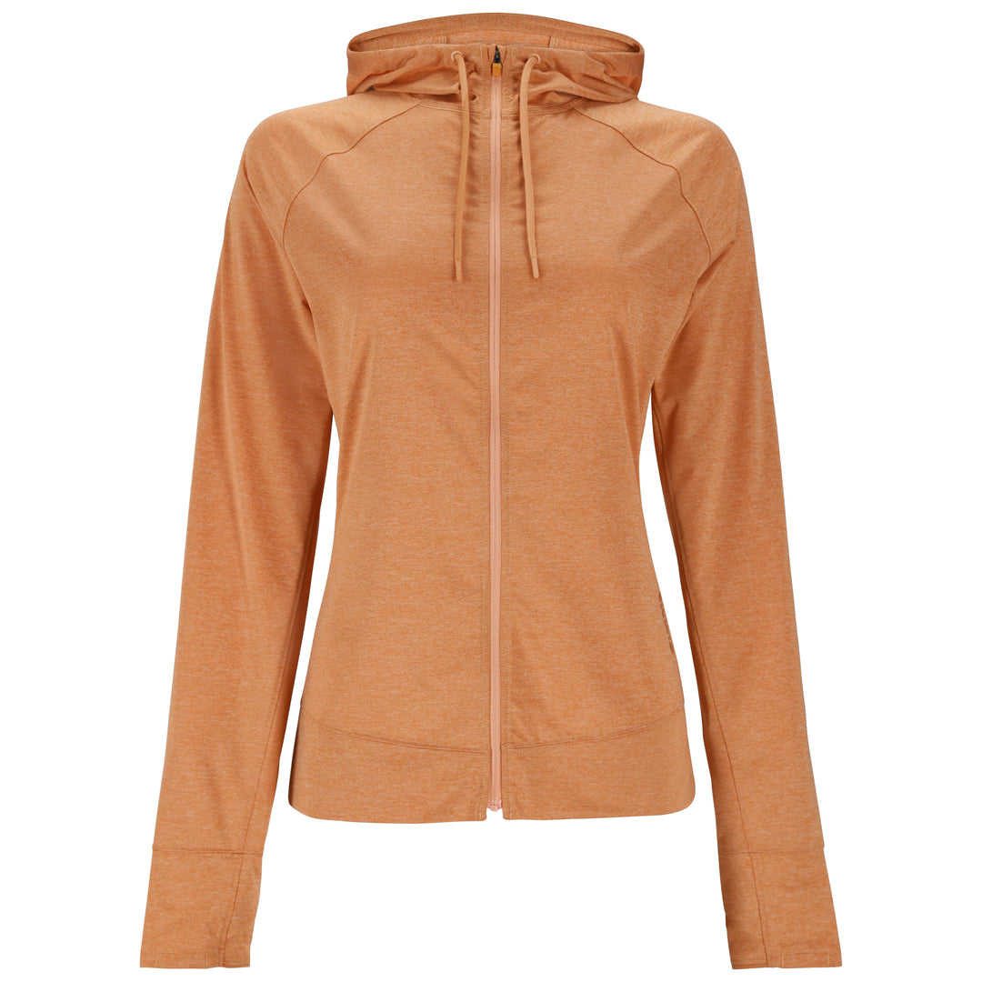 Simms Women's SolarFlex Hoody Full-Zip Orange Maple Heather Image 01