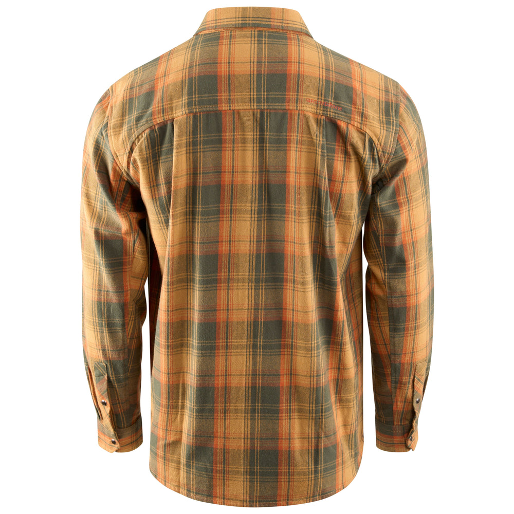 Grundens Men's Dispatch Flannel Shirt Oak Plaid Image 02