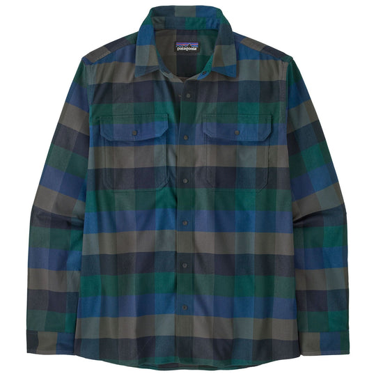 Patagonia Men's Canyonite Flannel Shirt Trail Rider: Sunken Blue Image 01