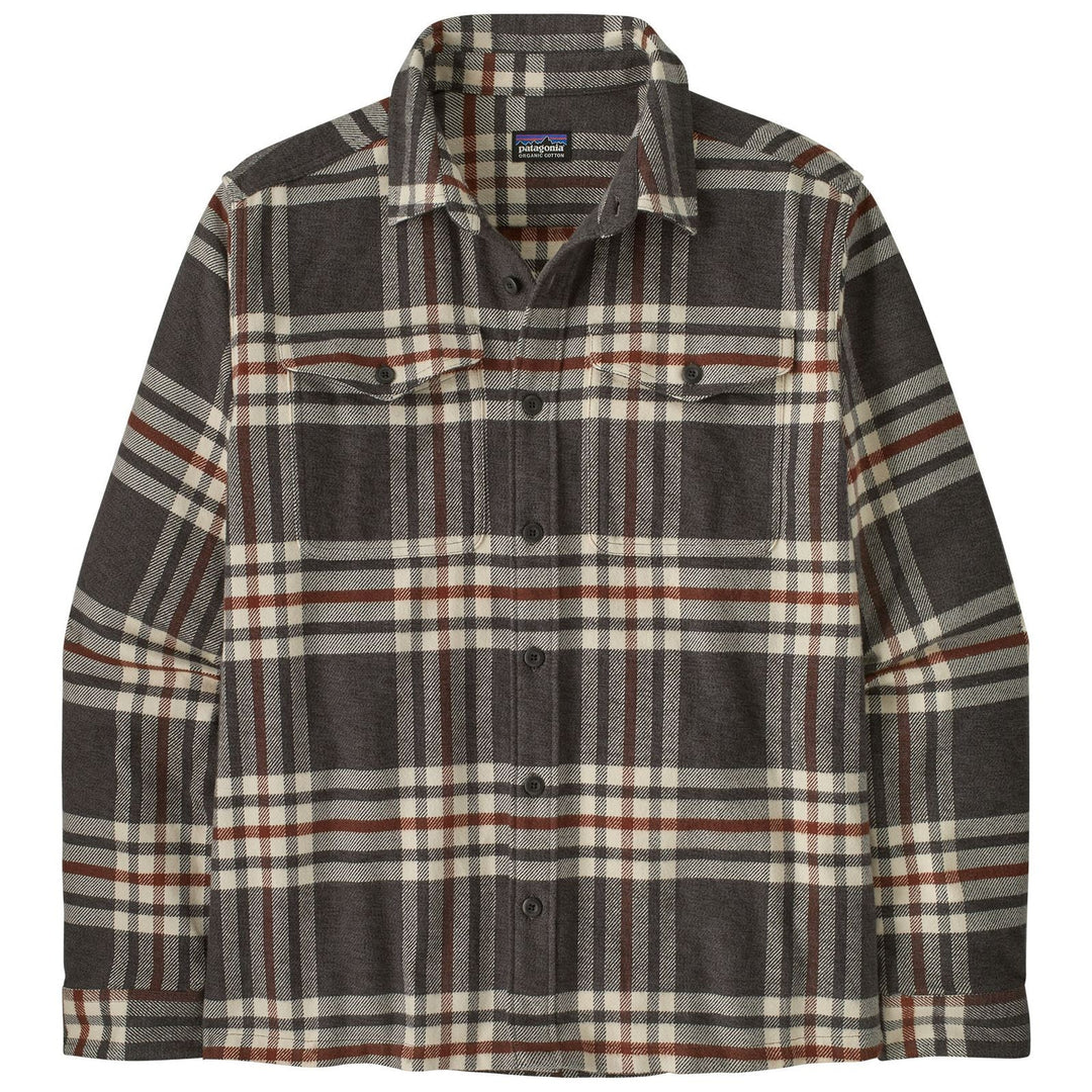 Patagonia Men's Fjord Flannel Shirt Catch: Ink Black Image 01