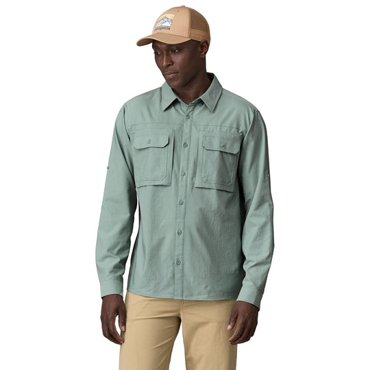 Patagonia Men's Long Sleeved Self Guided Sun Shirt Thermal Blue Image 02