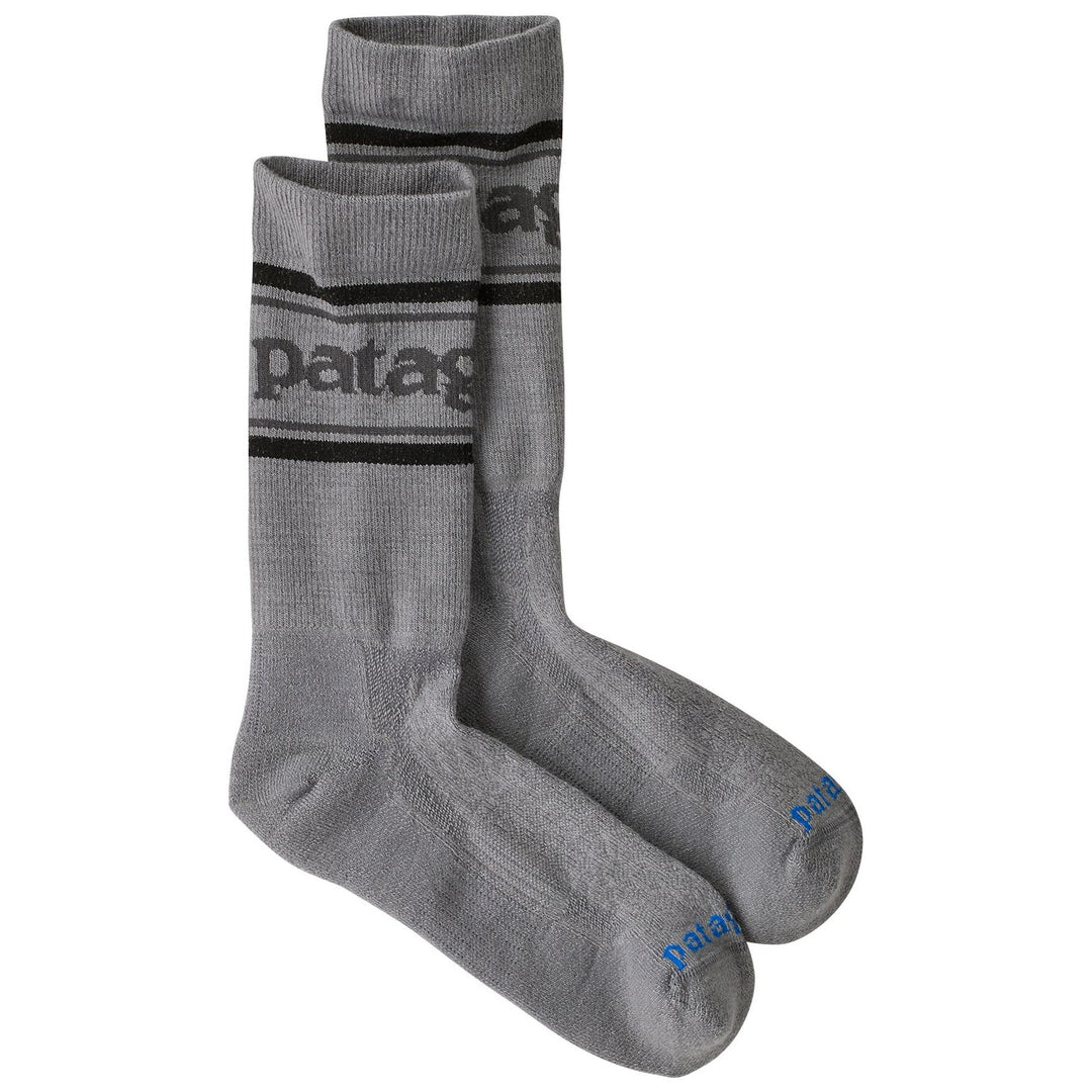 Patagonia Merino Wool Blend Crew Socks Park Stripe: Forever Grey Image 01