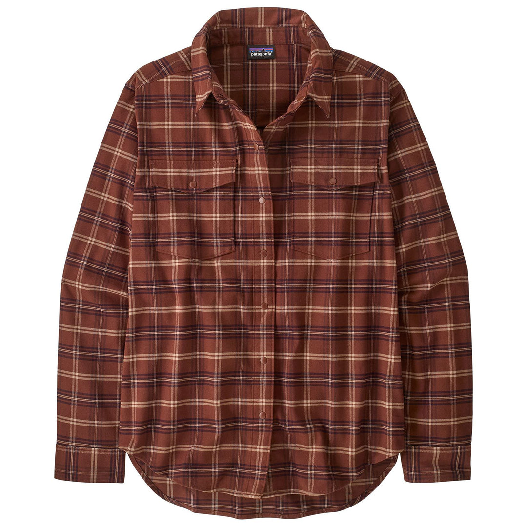 Patagonia Women's Canyonite Flannel Shirt Orcas: Dried Vanilla Image 01