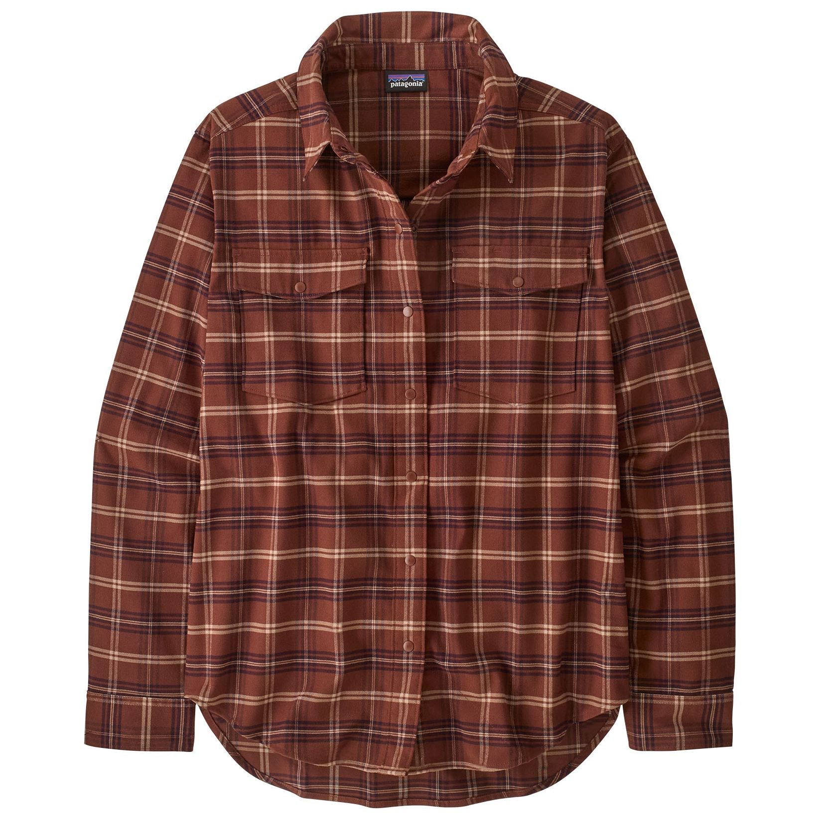 Patagonia Women's Canyonite Flannel Shirt Orcas: Dried Vanilla Image 01