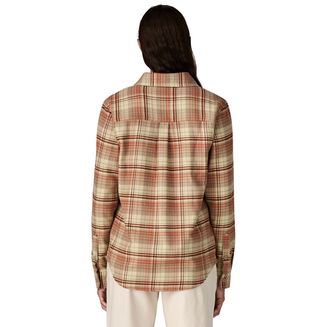 Patagonia Women's Fjord Flannel Shirt River Plaid: Potters Red Image 03