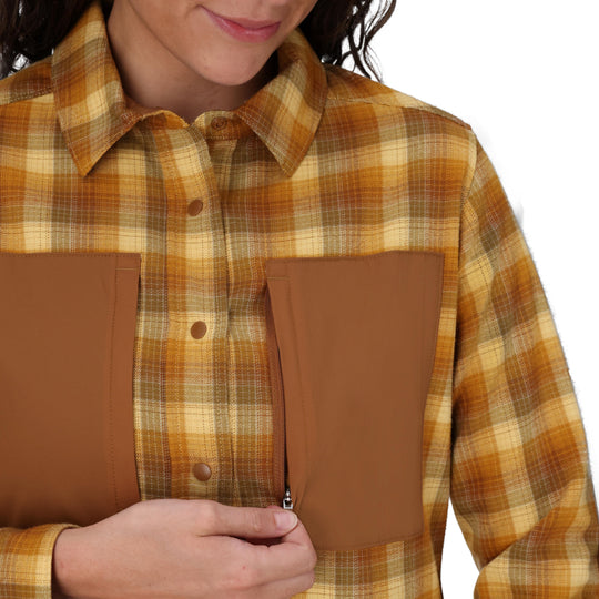 Simms Women's Guide Flannel Kennebec Plaid: Sandbar Image 05