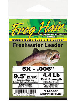 Frog Hair 9.5' Supple Butt / Supple Tip Tapered Leader