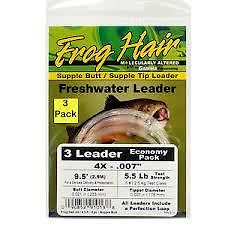 Frog Hair Supple Butt Supple Tip Leader 9'.5" 3-pack - Fly Fishing