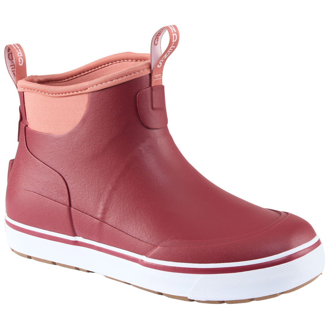 Grundens Women's Deck Boss Ankle Boot Cherry Image 01