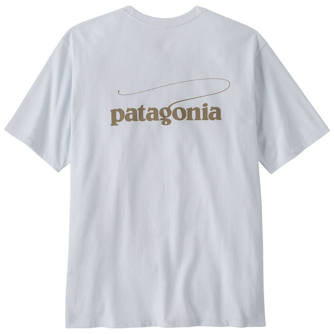 Patagonia Men's Casting Logo Responsibili-Tee White