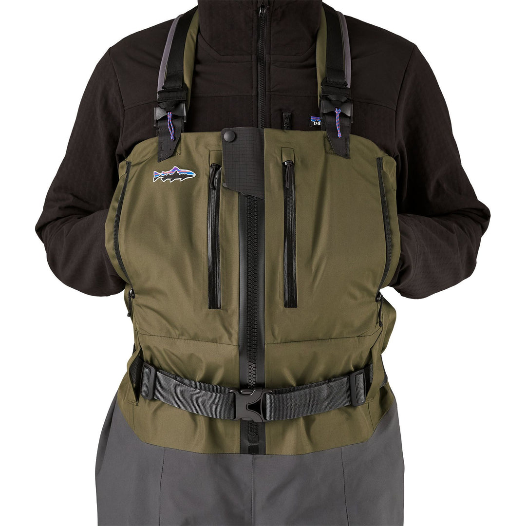 Patagonia Men's Swiftcurrent Expedition Zip-Front Waders Basin Green Image 12