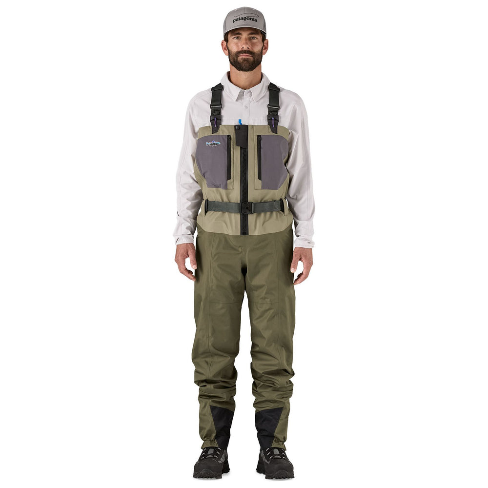 Patagonia Men's Swiftcurrent Traverse Zip Front Waders River Rock Green Image 02