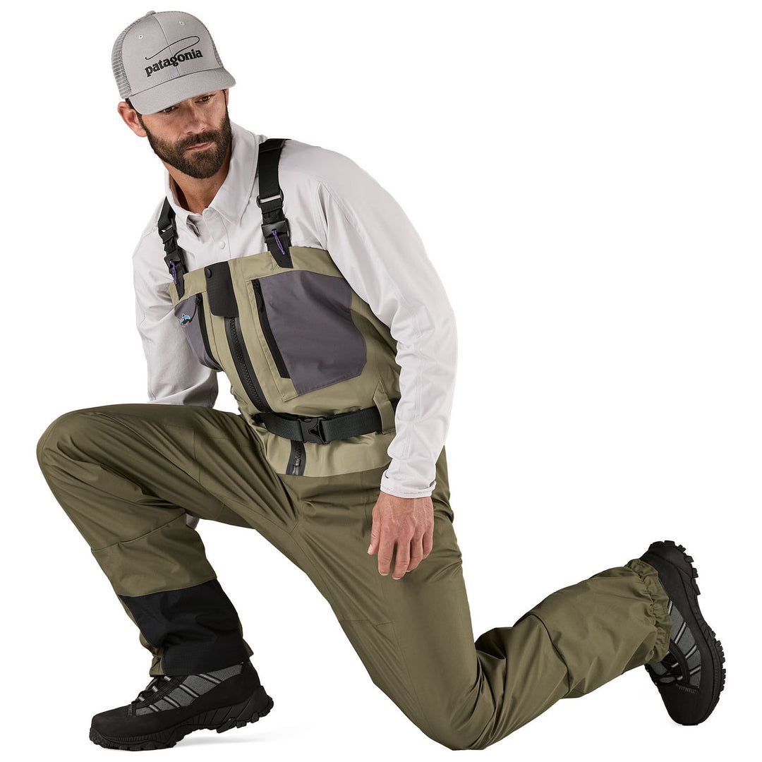 Patagonia Men's Swiftcurrent Traverse Zip Front Waders River Rock Green Image 04