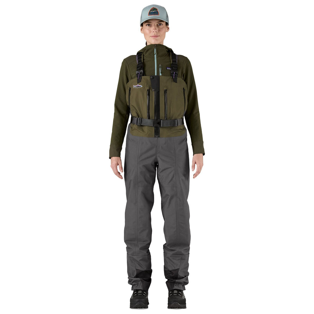 Patagonia Women's Swiftcurrent Expedition Zip Front Waders Basin Green Image 02