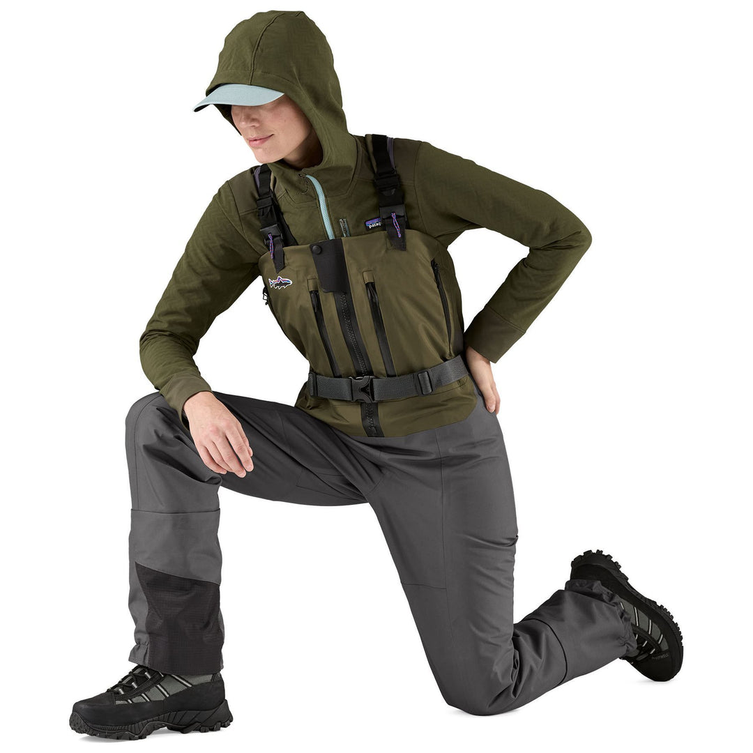 Patagonia Women's Swiftcurrent Expedition Zip Front Waders Basin Green Image 05