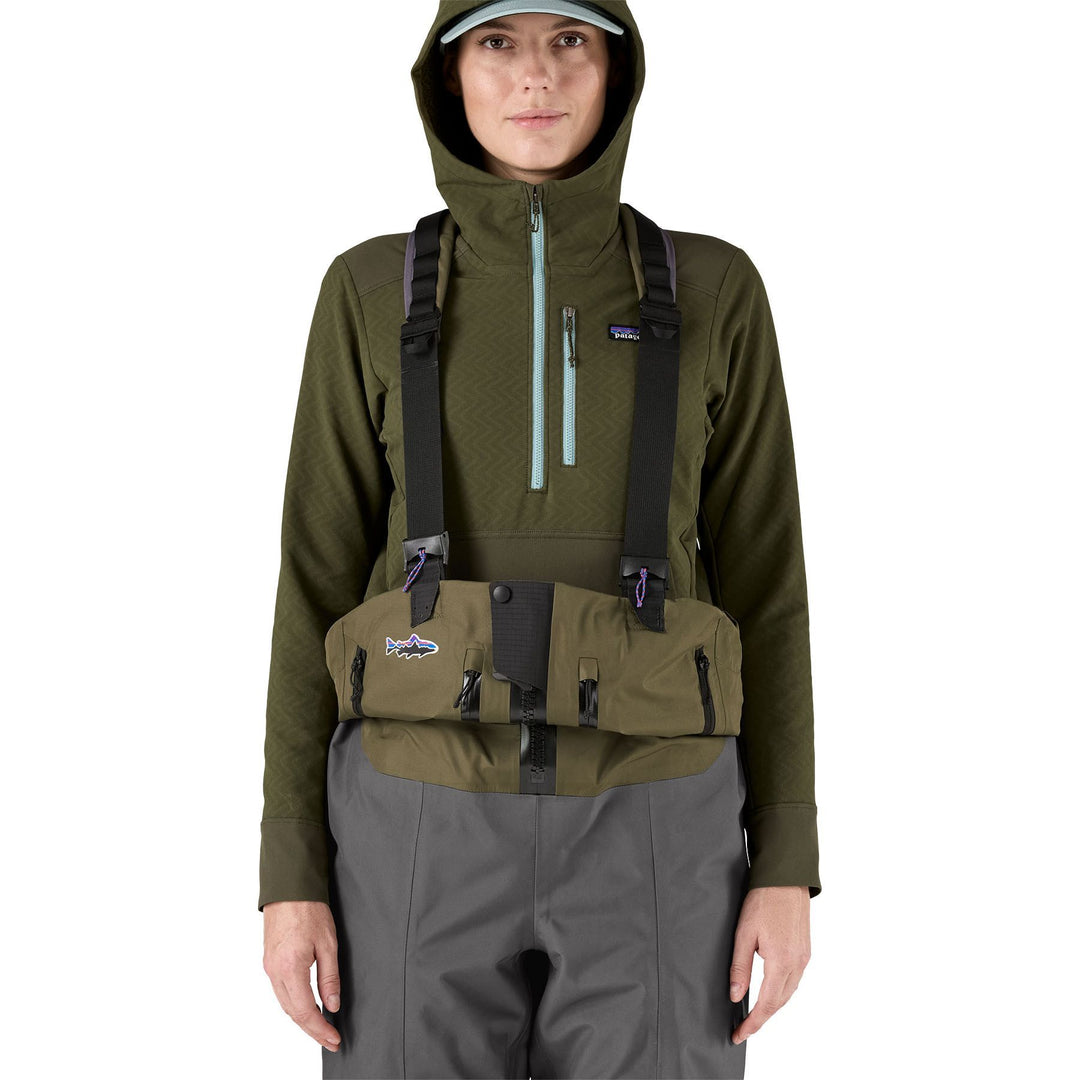 Patagonia Women's Swiftcurrent Expedition Zip Front Waders Basin Green Image 06