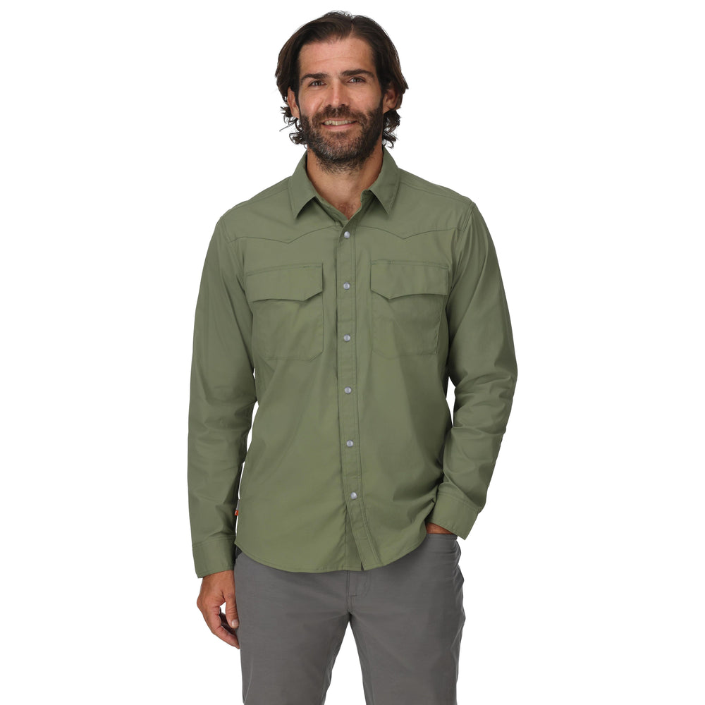 Simms Men's Big Sky Tech LS Shirt Willow Image 02