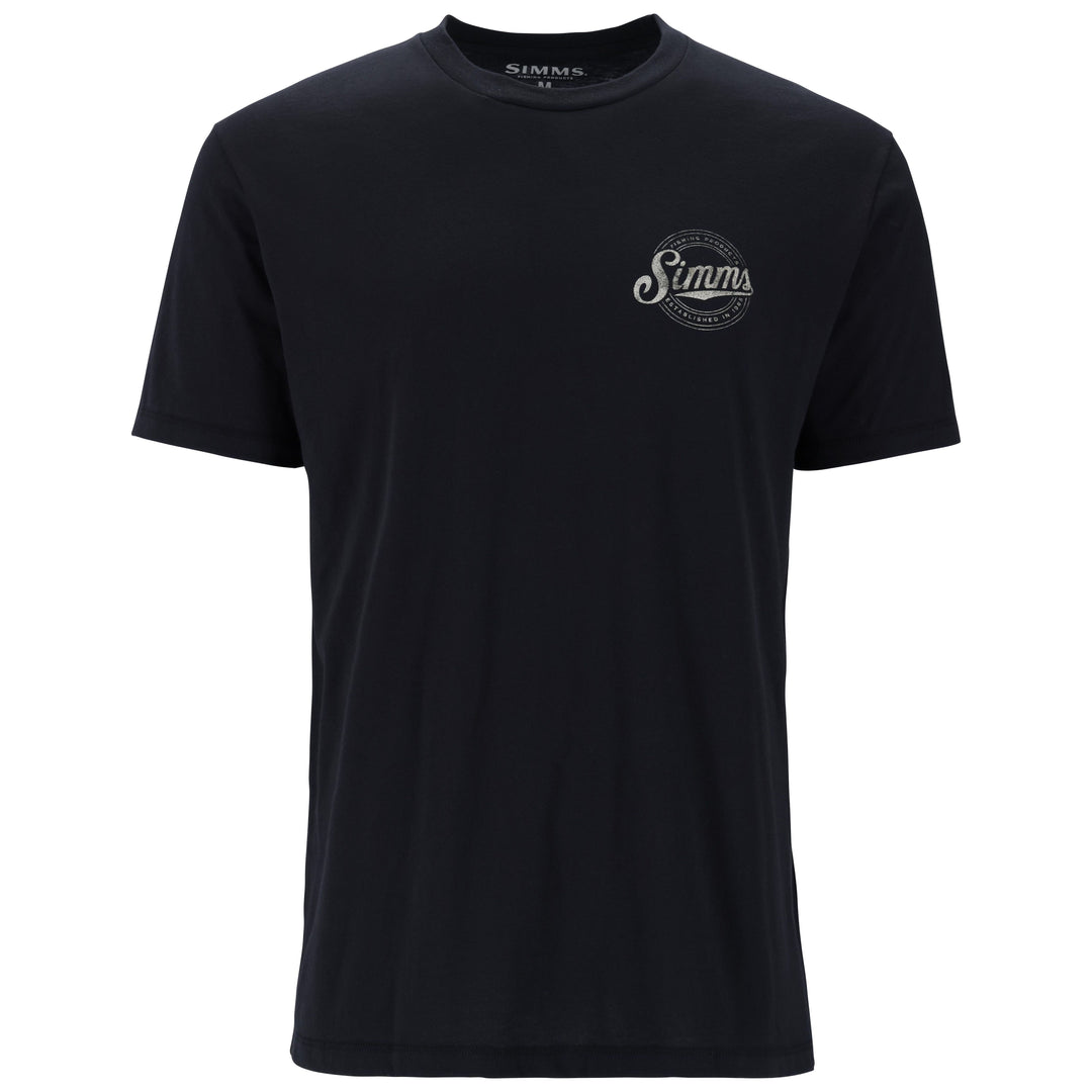 Simms Men's Circle Lockup T-Shirt Black Image 02