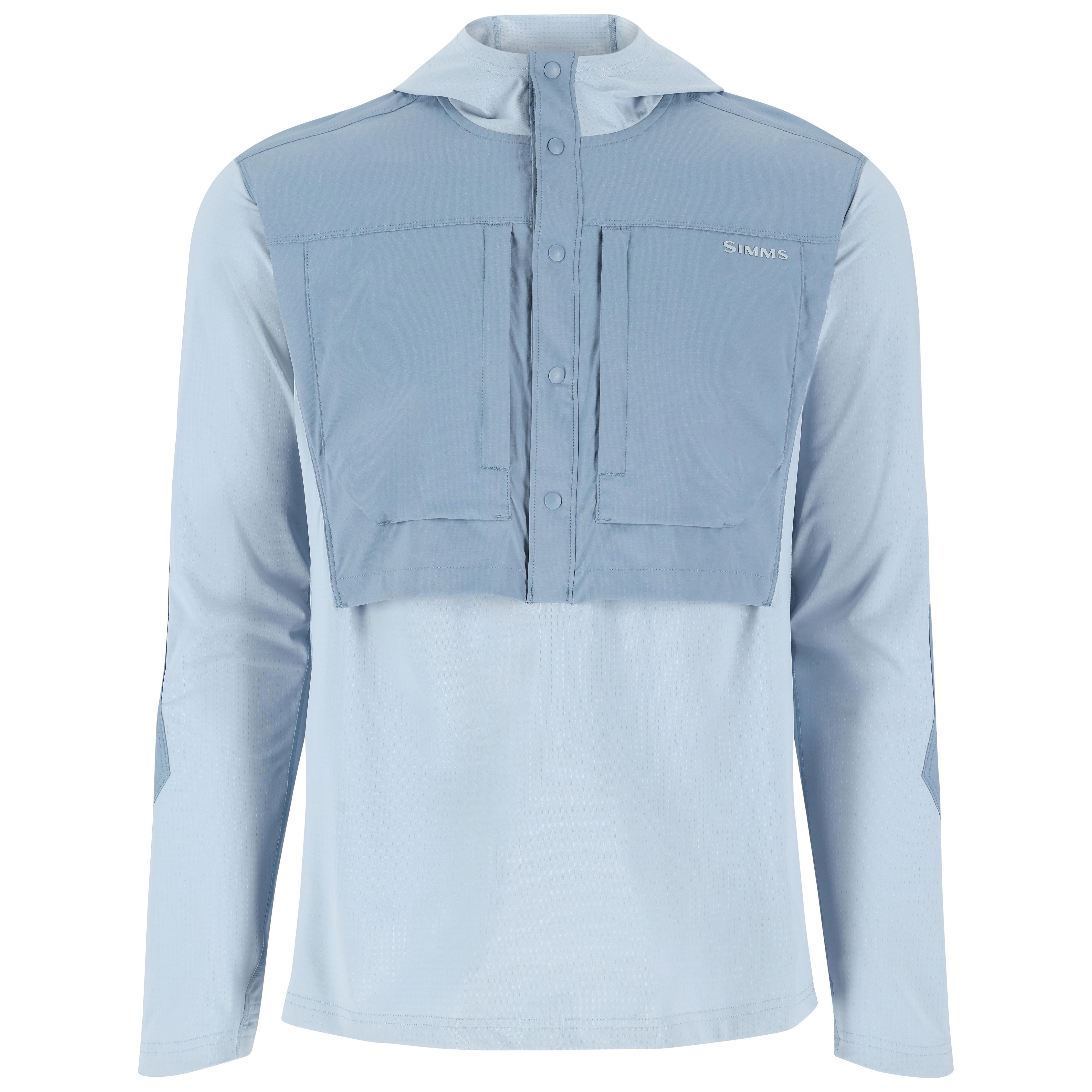 Simms Men's Latitude BiComp Hoody Steel Blue / Albacore Image 01