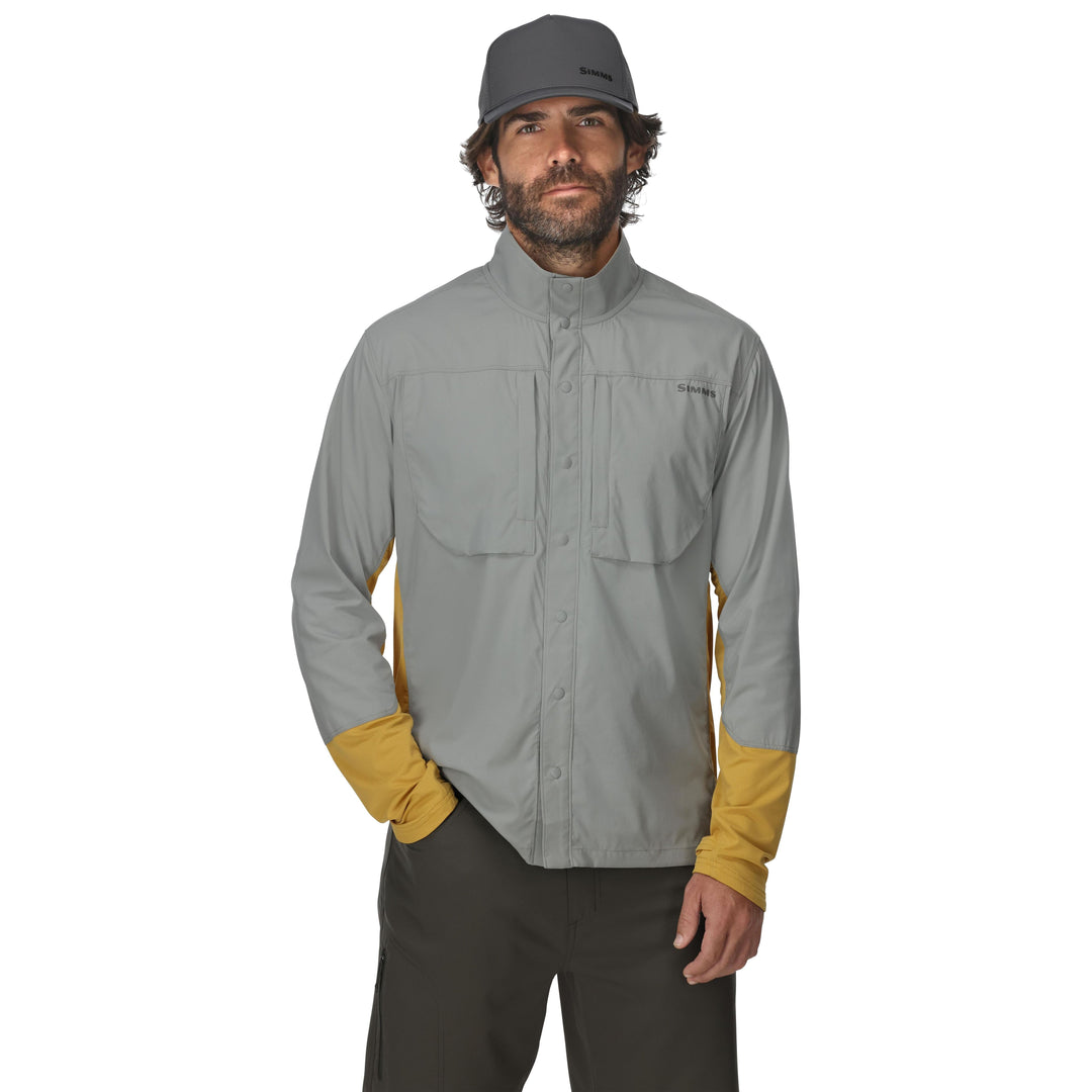 Simms Men's Latitude BiComp Shirt Cinder / Baltic Amber Image 02