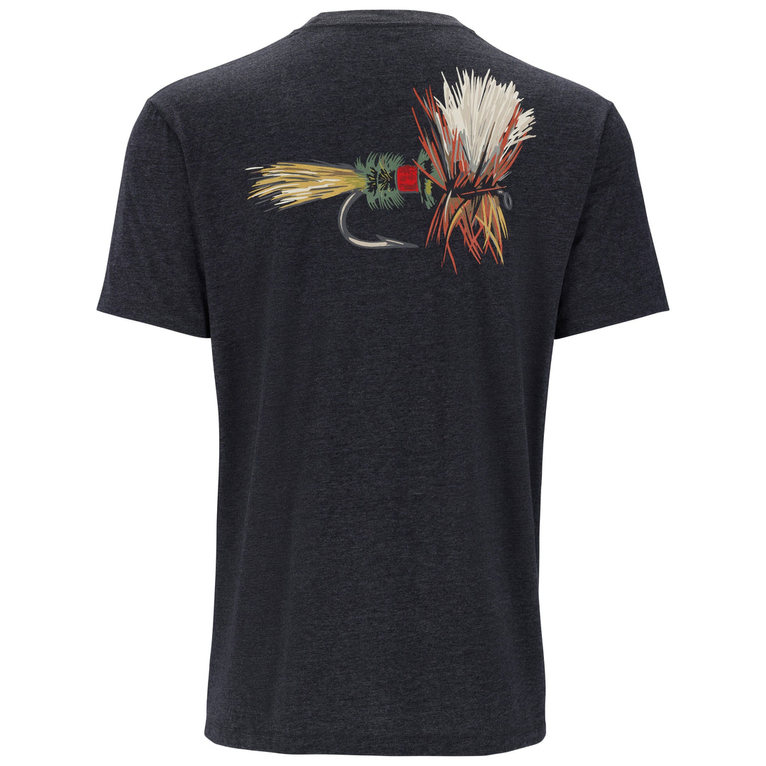 Simms Men's Let it Fly T-Shirt Charcoal Heather Image 01