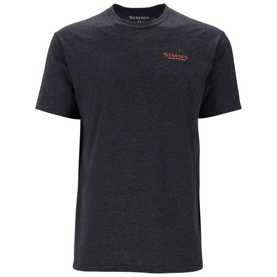 Simms Men's Let it Fly T-Shirt Charcoal Heather Image 02